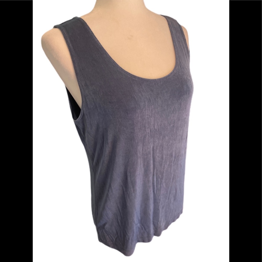 Chicos Travelers size 2 steel blue tank top size 12-14 - Picture 3 of 8